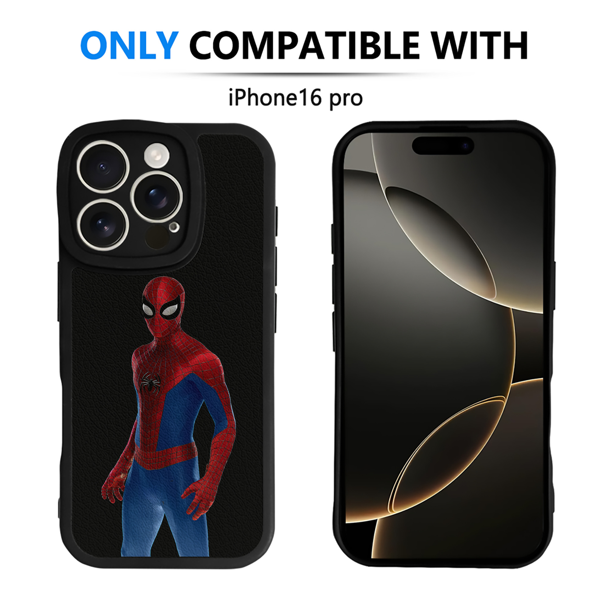 Spider Man スパイダーマン 【iPhone 16シリーズ対応】シリコンスマホケース（レザー調） 材質：シリコン